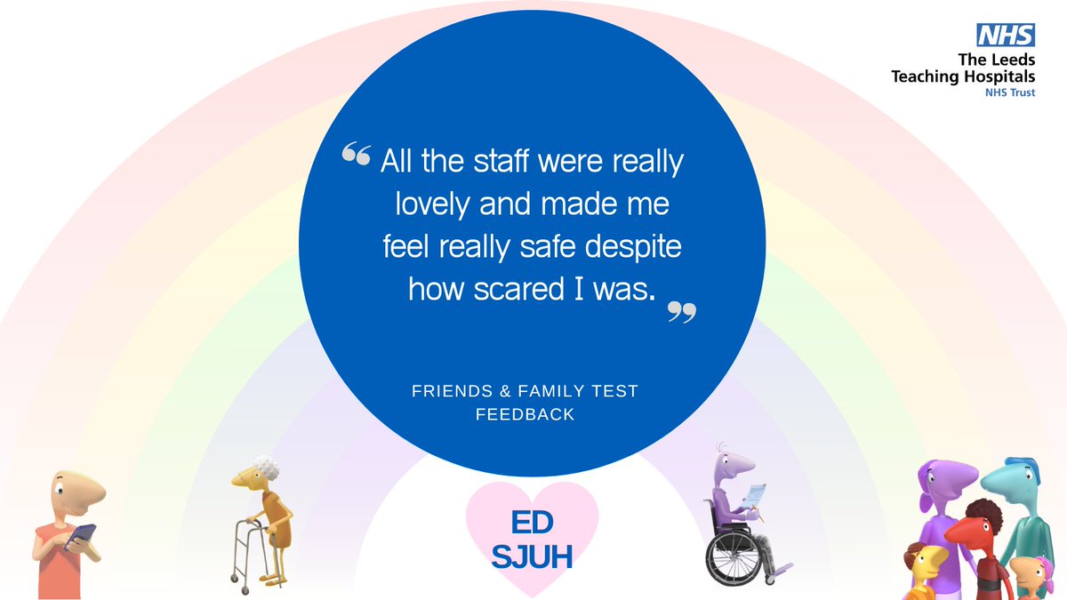 This week we're sharing this great comment from a patient who was cared for by our Emergency Department at St James's Hospital. #FFTFriday If you'd like to share feedback about your experience of care in our hospitals, please visit: leedsth.nhs.uk/patients/suppo…