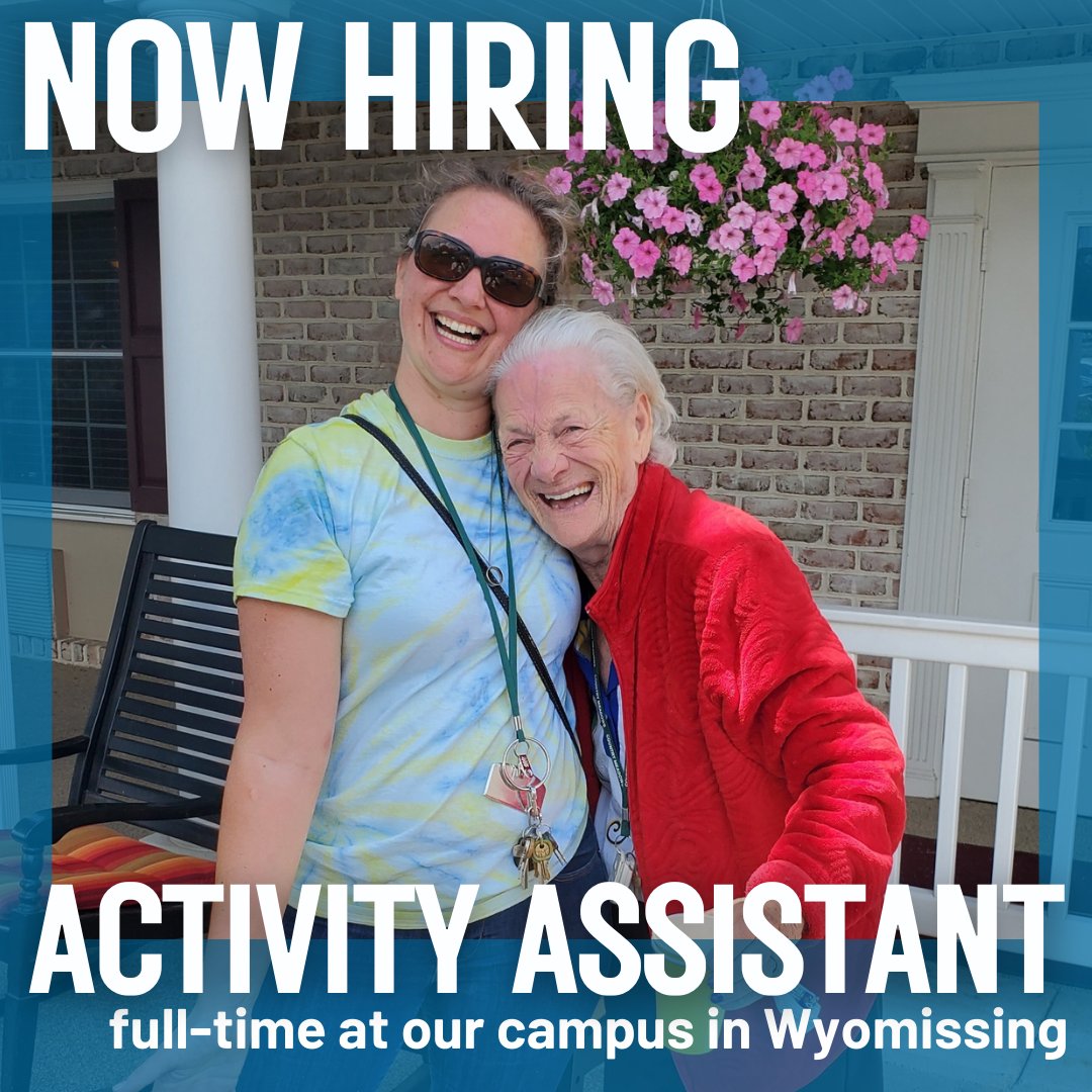 CM_Careers's tweet photo. At our Wyomissing campus, Activities Assistants create experiences with all members of our community. Apply here: https://t.co/BhajvH3NLz https://t.co/pvGaemKBA1