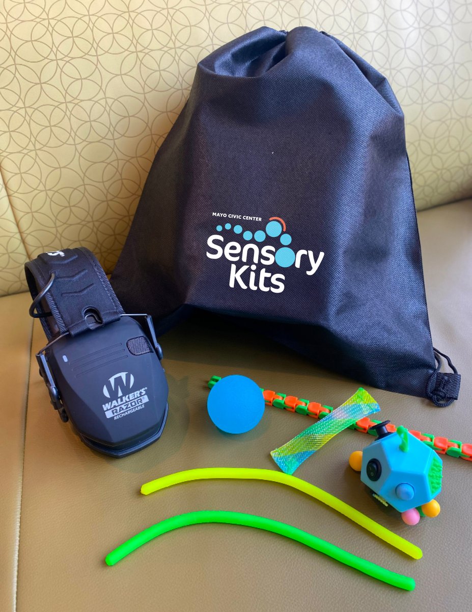 April is #AutismAcceptanceMonth, a time to celebrate neurodiversity & individual differences. Sensory kits containing sensory-processing tools are available to borrow at no cost during public events at Mayo Civic Center. Available at the security desk, located on the 2nd floor.