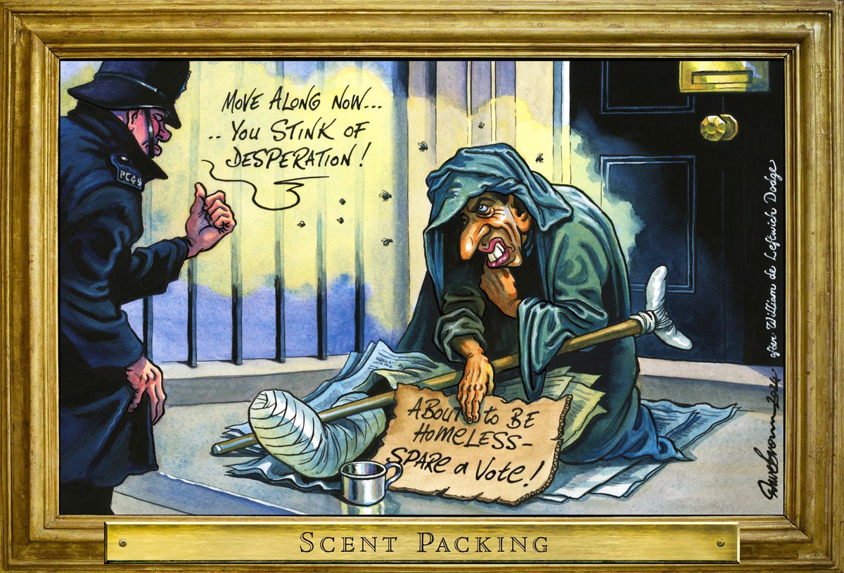 Dave Brown after #WilliamdeLeftwichDodge on #Sunak #RishiSunak #Homelessness #RoughSleepers  #CriminalJusticeBill #VagrancyAct #ToriesUnfitToGovern #GeneralElectionN0W #RishiSunk #Sunackered – political cartoon gallery in London original-political-cartoon.com