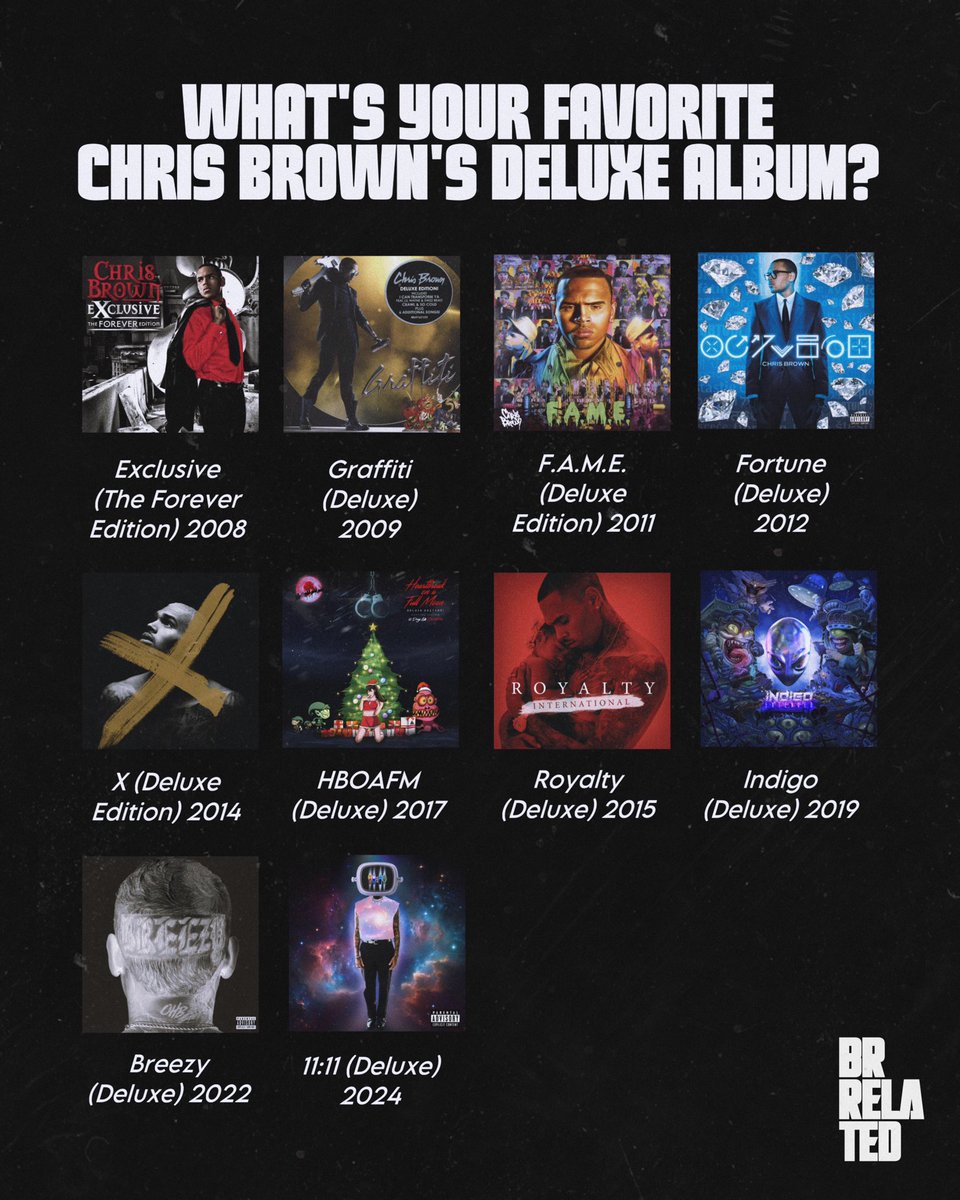 What’s your favorite Chris Brown’s deluxe album? 🔥