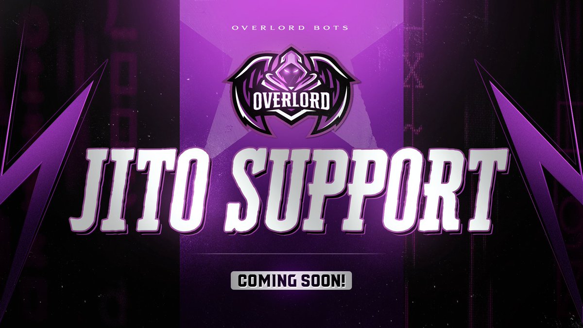 Overlord Bots will have JITO support for all of our users... We have built out software with SPEED in mind📈 Retweet & tag a friend for a chance at beta access 🔽