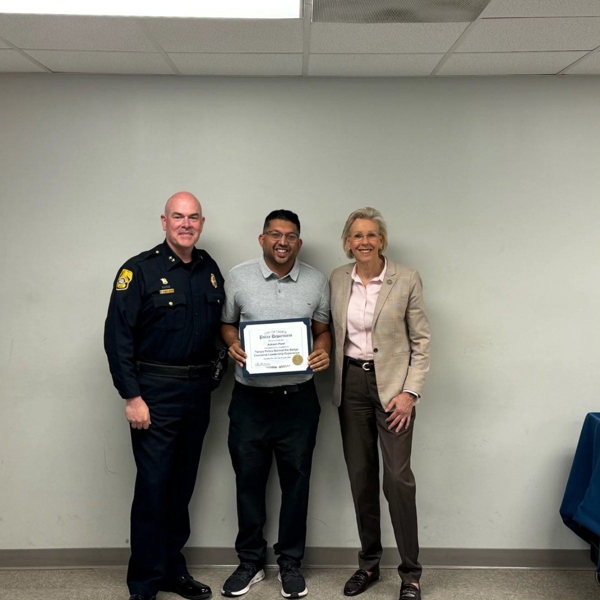 Proudly joined fellow community leaders in participating in <a href="/risetampa/">Rise Tampa</a> #BehindTheBadge day supporting <a href="/TampaPD/">Tampa Police Department</a>! Thankful to Chief <a href="/LeeBercaw/">Lee Bercaw</a> &amp; Mayor <a href="/JaneCastor/">Jane Castor</a> for continuously #HelpingOurCity #ElevateTampa
