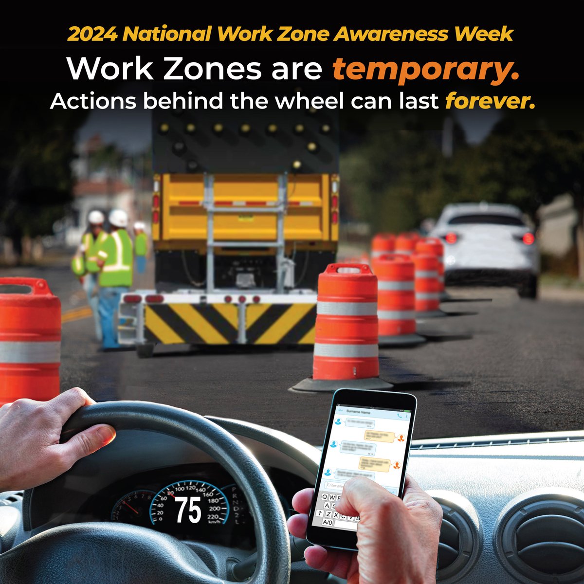 Today kicks off National Work Zone Awareness Week!
#NWZAW #Orange4Safety

workzonesafety.org