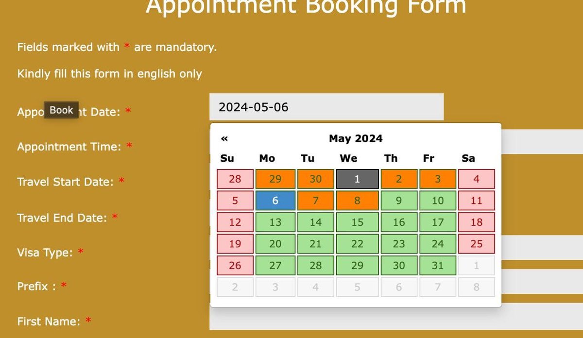 #Spain Delhi slots have opened up for May, 2024 Book in case planning to travel Share | RT