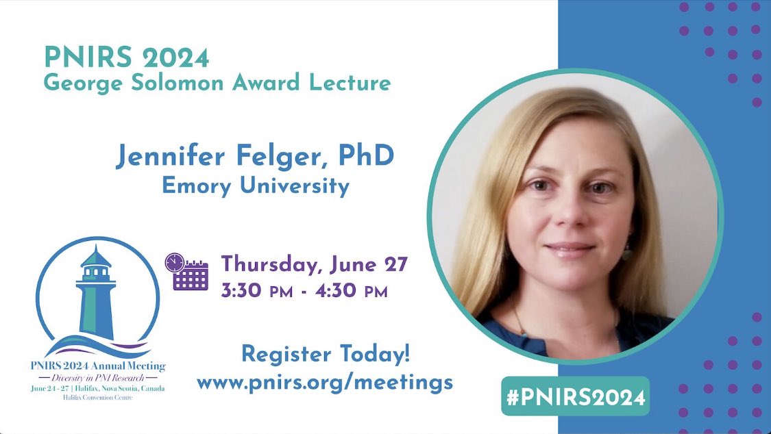 CONGRATULATIONS to Dr. Jennifer Felger of @BIEmory, the winner of the George Solomon Award!!! 🎊 🎉 Looking forward to Dr. Felger's George Solomon Award Lecture at #PNIRS2024! 🧠👏🏻