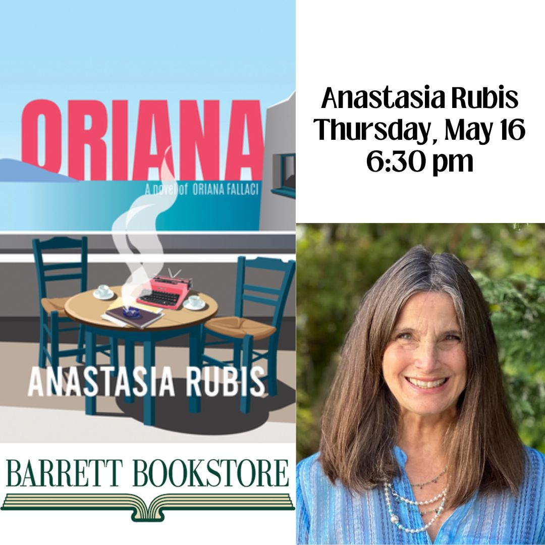 Join us in store on Thursday, May 16th to hear Anastasia Rubis discuss her book Oriana: A Novel of Oriana Fallaci, about the brilliant and glamorous Italian journalist. RSVP here forms.gle/5gCsdAqwSHggUU…