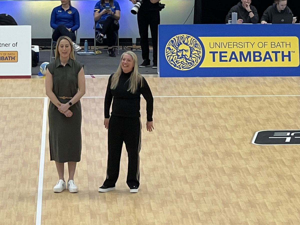 So good to see legends of the game and <a href="/TeamBathNetball/">Team Bath Netball</a> <a href="/JessThirlby/">Jess</a> <a href="/ENCoach_Mayes/">Anna Stembridge (nee Mayes)</a> <a href="/EboniBChambers/">Eboni Usoro-Brown (nee Beckford-Chambers)</a> <a href="/PamelaCookey/">Pamela Cookey</a> Great game this evening!