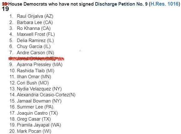 Update @RepGolden has signed the discharge petition making 195 still leaving 19 @HouseDemocrats and we need 4 @HouseGOP let’s go! Thank you @RepGolden!