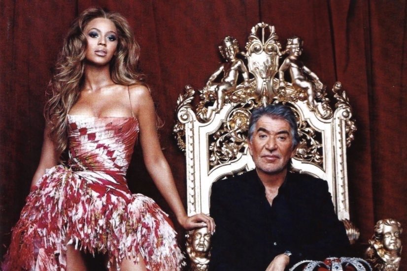 beyzhive's tweet photo. roberto cavalli passed away at 83 today. he was one of the first designers to dress beyoncé for her solo debut. cavalli has been an integral part of beyoncé’s iconic looks, from ‘naughty girl’ all the way to the ‘renaissance world tour.’ his legacy will live on forever… https://t.co/GlJRfMtI1j