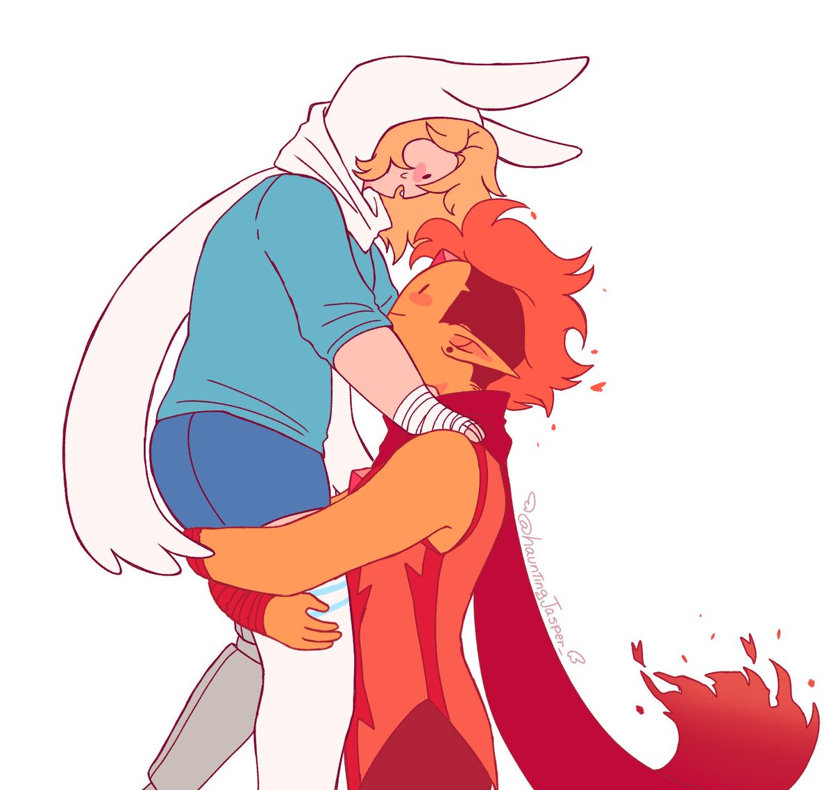 Just got better from being sick hello 👋
I haven't drawn them together in ages but I still love them sm I'm gonna eat colored glass
#FionnaandCake #adventuretimefanart