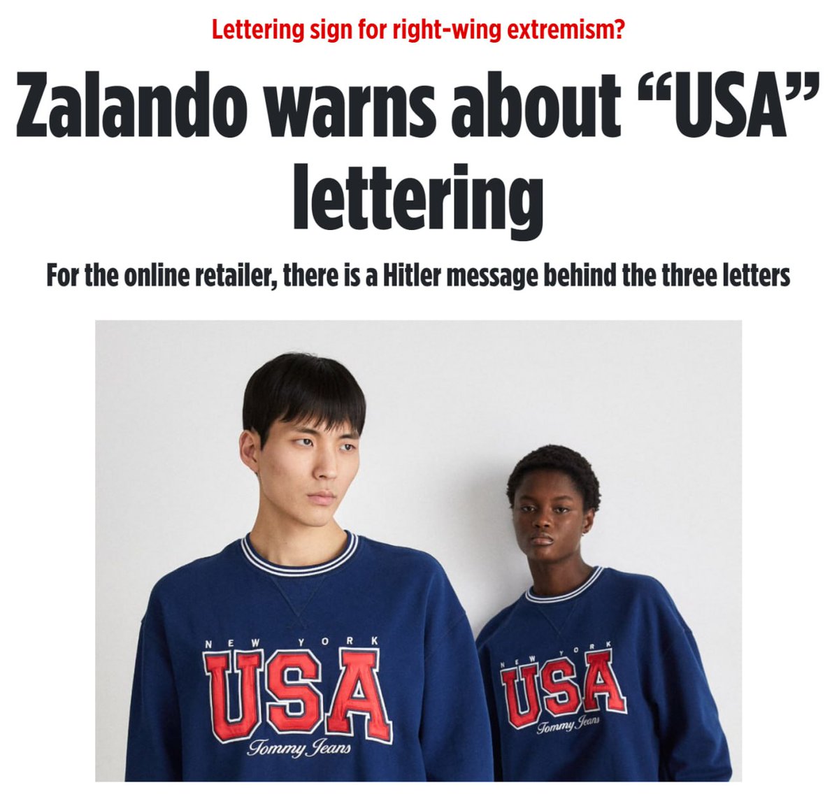 NEW - German retailer Zalando launches 'Fashion against Fascism', an online database against alleged 'Nazi codes' in fashion. About 200 abbreviations and numbers are now labeled as potential 'right-wing extremist' codes, including 'USA,' 'FAFO,' and 'Jogger.'