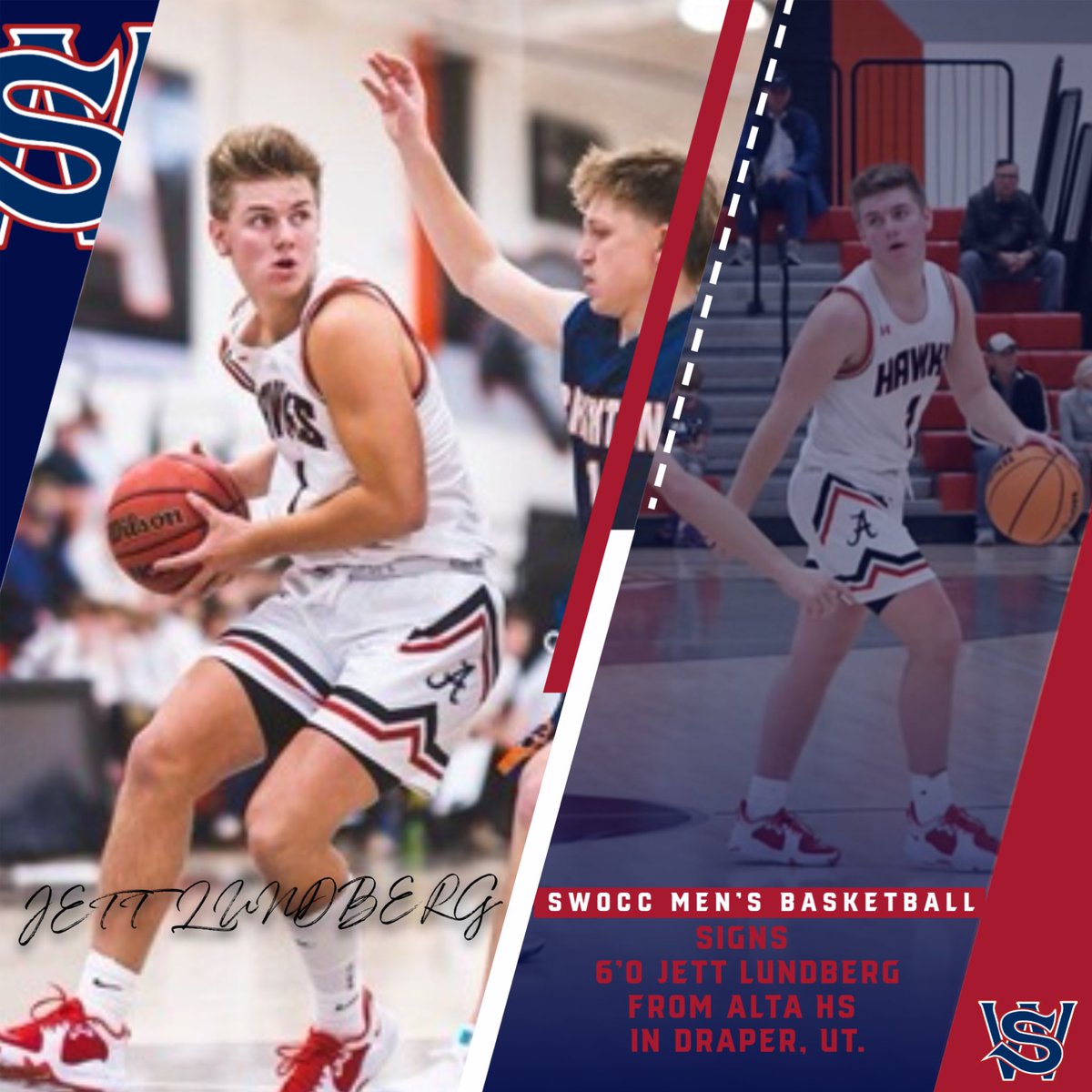 We are excited to announce the signing of 6’0 Guard Jett Lundberg from Alta HS in Draper UT. Jett was voted MVP of his conference and received 5A All State in High school. Jett will join us in the fall after getting home from his LDS mission in Argentina Buenos Aires!