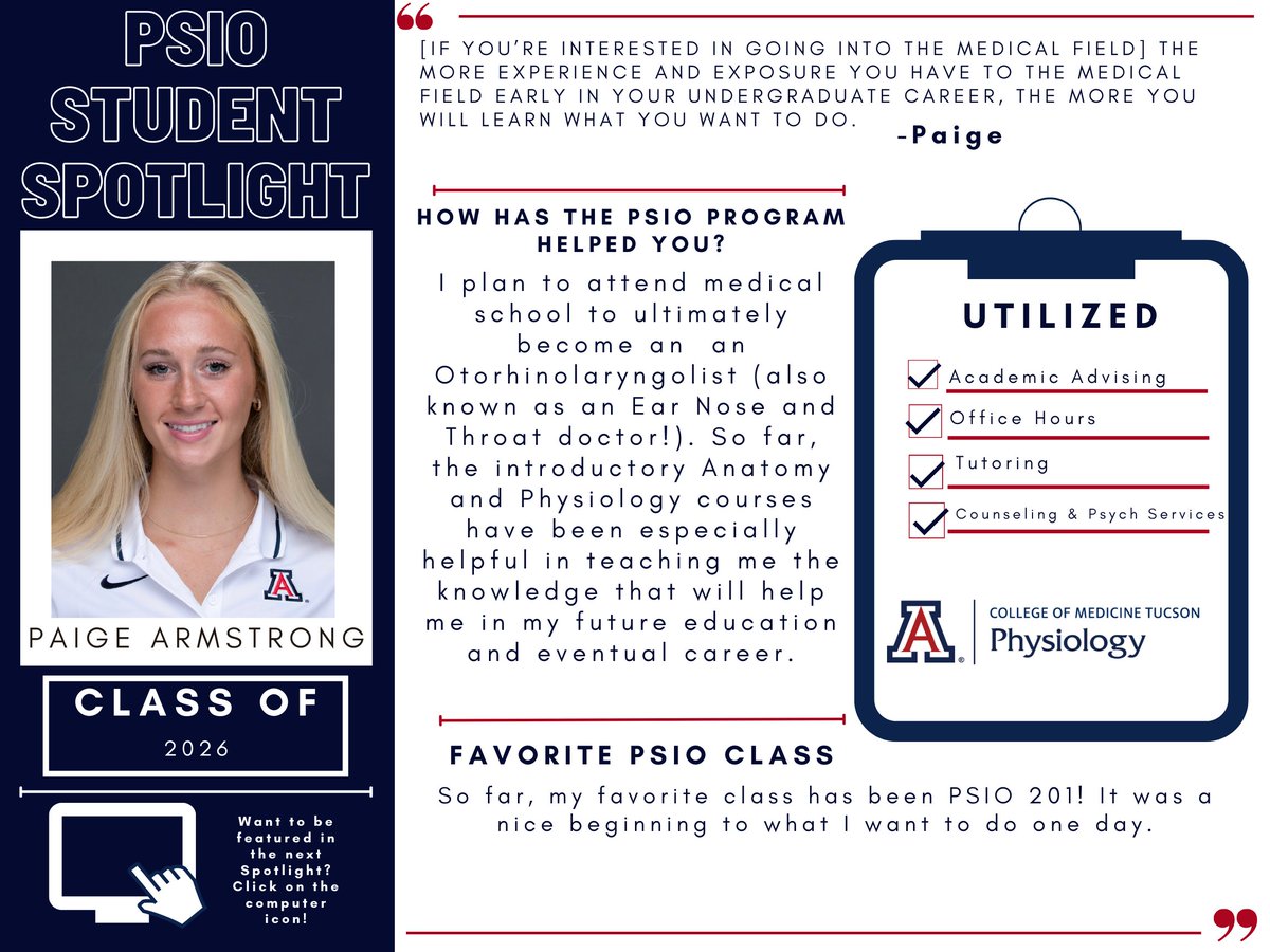 Check out this week's Student Spotlight featuring Paige Armstrong!

If you would like to be featured, click this link: bit.ly/45LGsEG