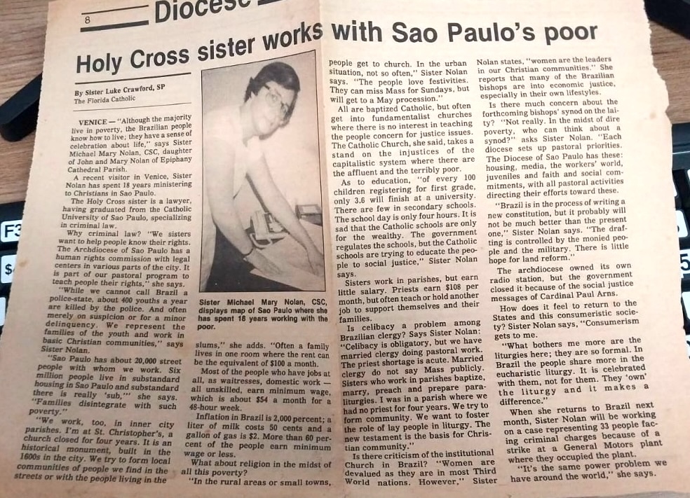 I'm humbled and thrilled to be helping pull together the life story of Sister Michael Mary Nolan, who moved to Brazil in 1968 as a young nun, became a criminal lawyer when police murders of street kids went unprosecuted and today at 82, despite deteriorating eyesight, is still at…