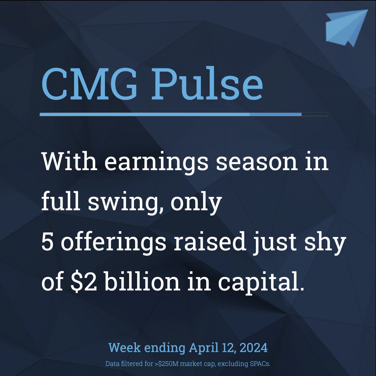 #ECM #IPO #EquityMarkets #CapitalMarkets #EarningsSeason 

💡CMG Insights cmgx.io/news/insights/