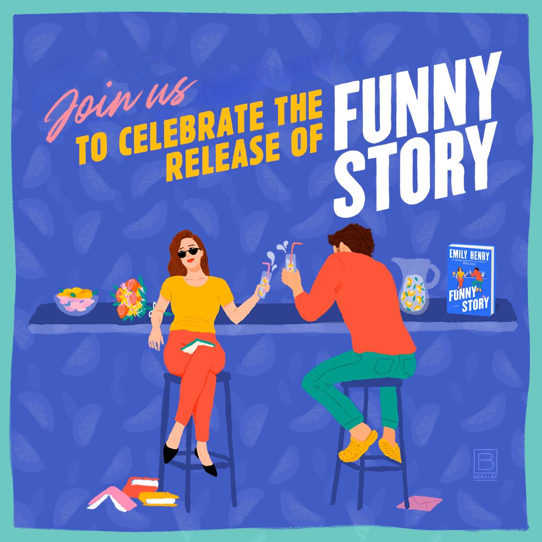 Funny Story... Emily Henry's new book comes out *next week*! We have a limited number of signed copies available in-store on 4/24 and the first 5 purchasers will receive a tote bag + other Emily Henry swag! #FunnyStory #EmilyHenry