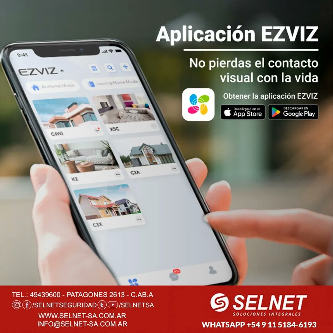 SELNETSA's tweet image. 👉¿Ya conocés la App de EZVIZ? 
🔺Descárgala ya en tu App Store o Google Play🔺

#selnet #ezviz #appezviz