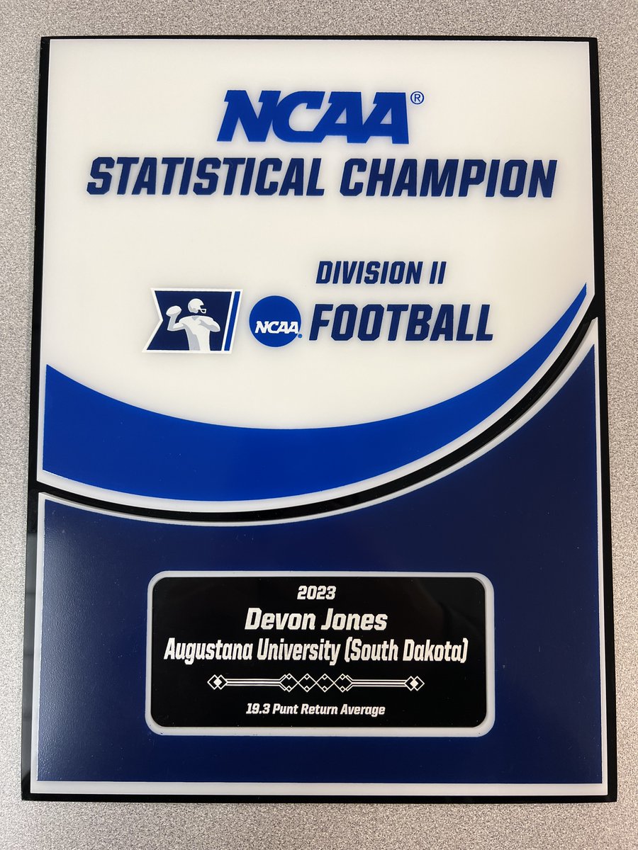 Gettin’ his hardware 🏆 @devonagjones led the nation in punt return average. His hardware has arrived. #BeTheRock | #BuildingChampions