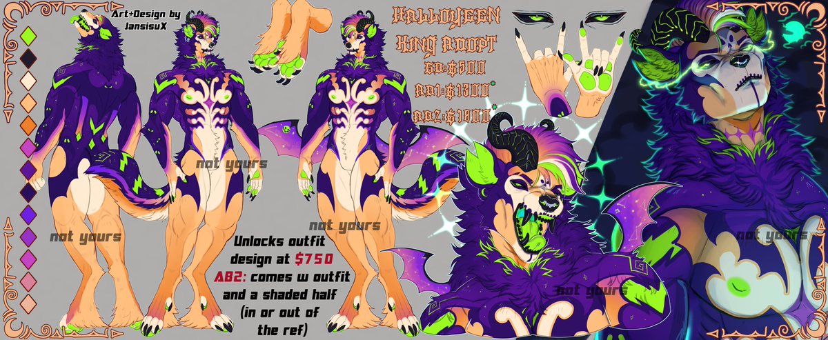 🌙💀HalloYeen King Adopt Auction - OPEN 

+ info below! v

RTs are appreciated! 💕