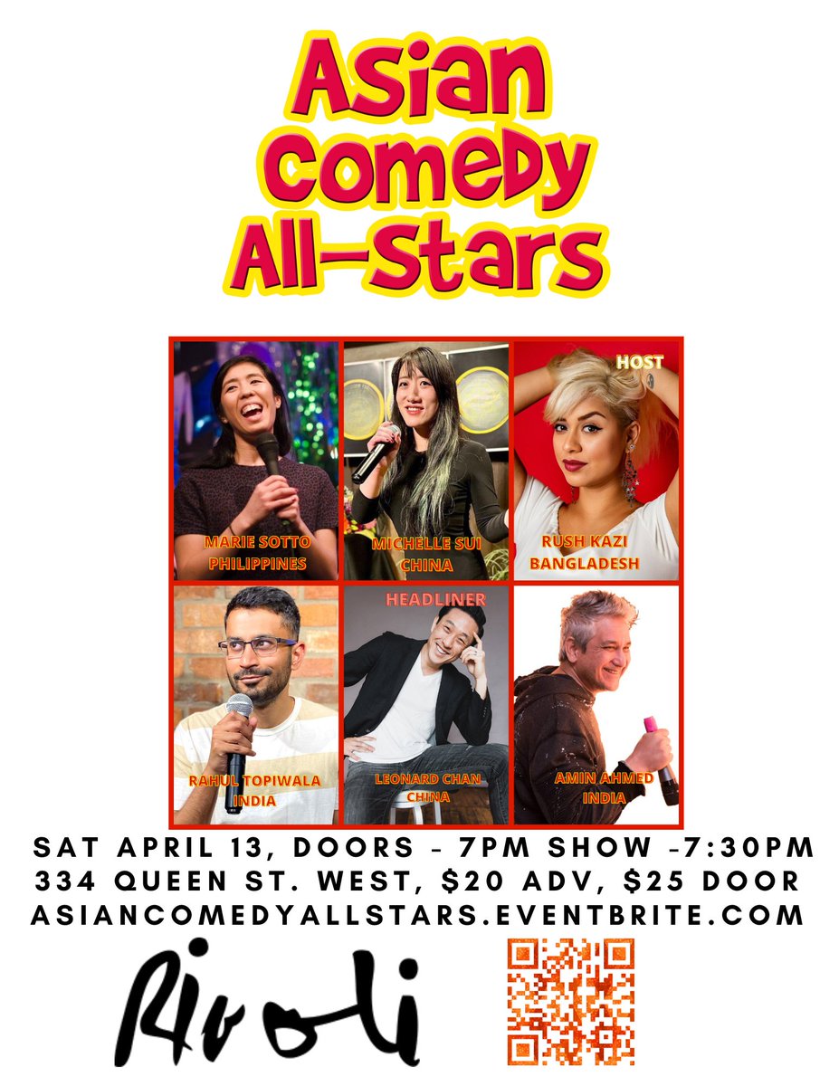 Rushzilla's tweet photo. Tomorrow!! #comedy #standupcomedy #torontocomedy #asiancomedyallstars #asiancomedy https://t.co/DLXzEuRovo