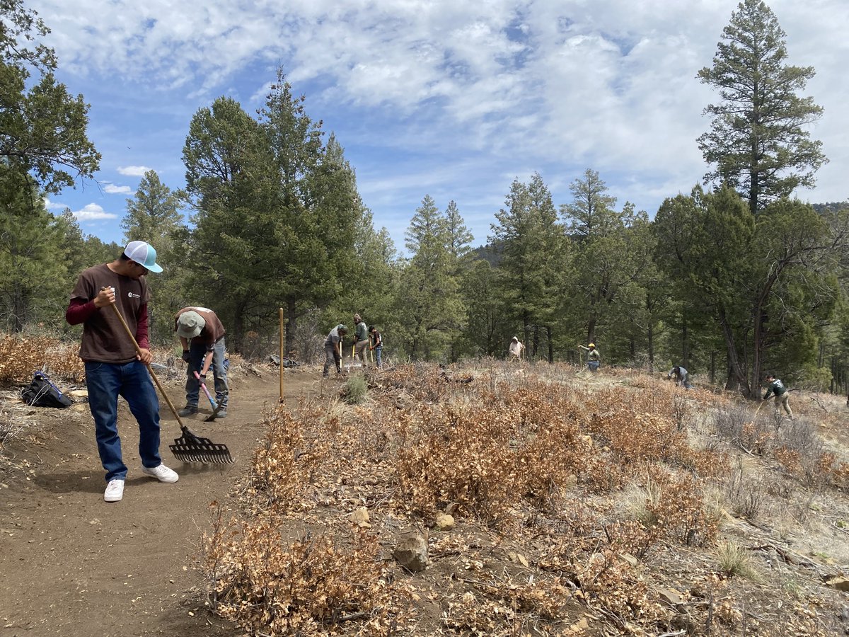 EcoRangers finishing up the week at Sawmill Canyon building new trail. Got the mini excavator on a slight slope and are pushing out about 600 feet today. #AmeriCorpsWorks #ServeNM #NationalServiceWorks
We are still Recruiting for our summer positions in Lincoln and Otero Counties