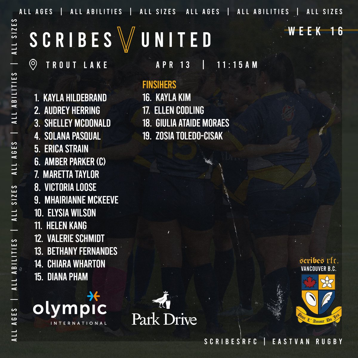Last games of the regular season ✨✨

Scribes women will be facing United at Trout Lake tomorrow while the div 3 men's team will be traveling to Kelowna!! 

Let's go Scribes!! 

@scribesrfc
<a href="/bcrugbyunion/">BC Rugby</a>
@kelownacrowsrfc
<a href="/unitedrfc/">willem</a>

#scribesrfc #eastvanrugby #letsgoscribes