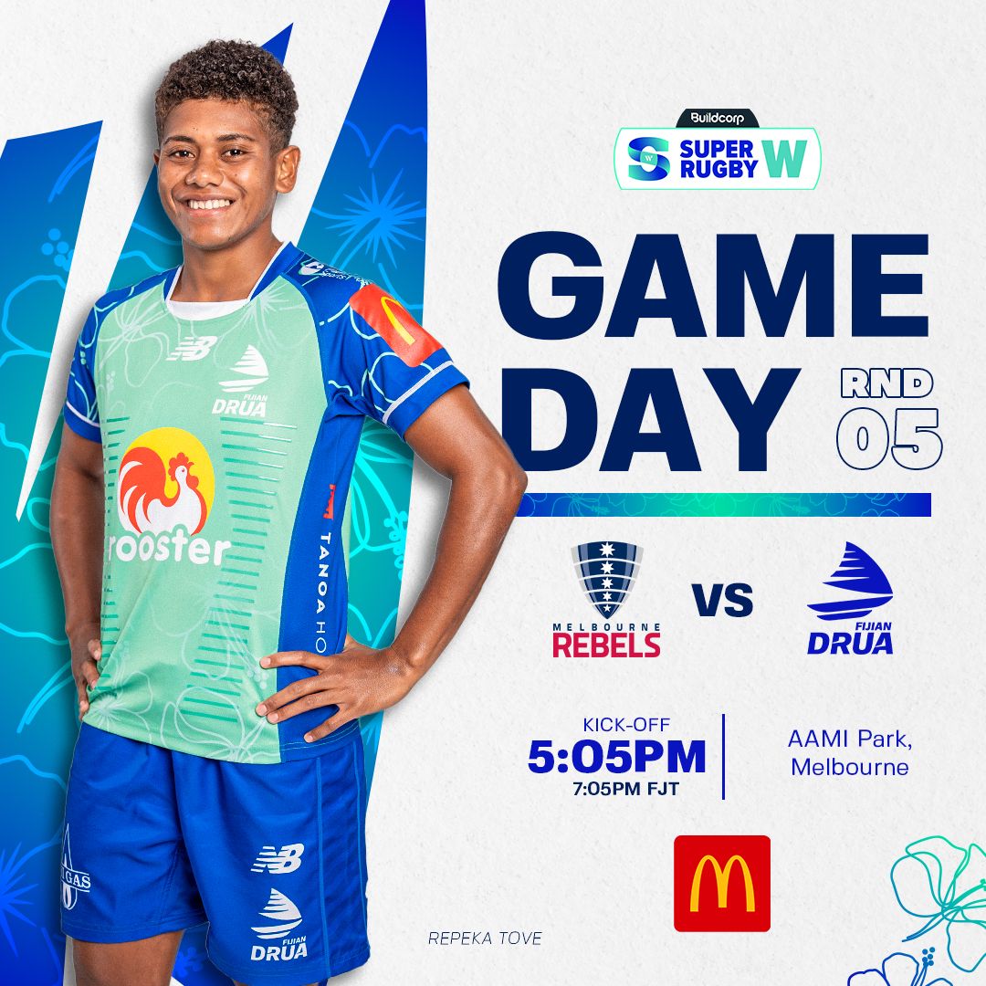 It’s game day in Melbourne😤🏉 Fans back home🇫🇯, catch us on⤵️ 📺 FBC Sports 🤳 Walesi Fiji #TosoDrua #pacificaussports #SuperRugbyW