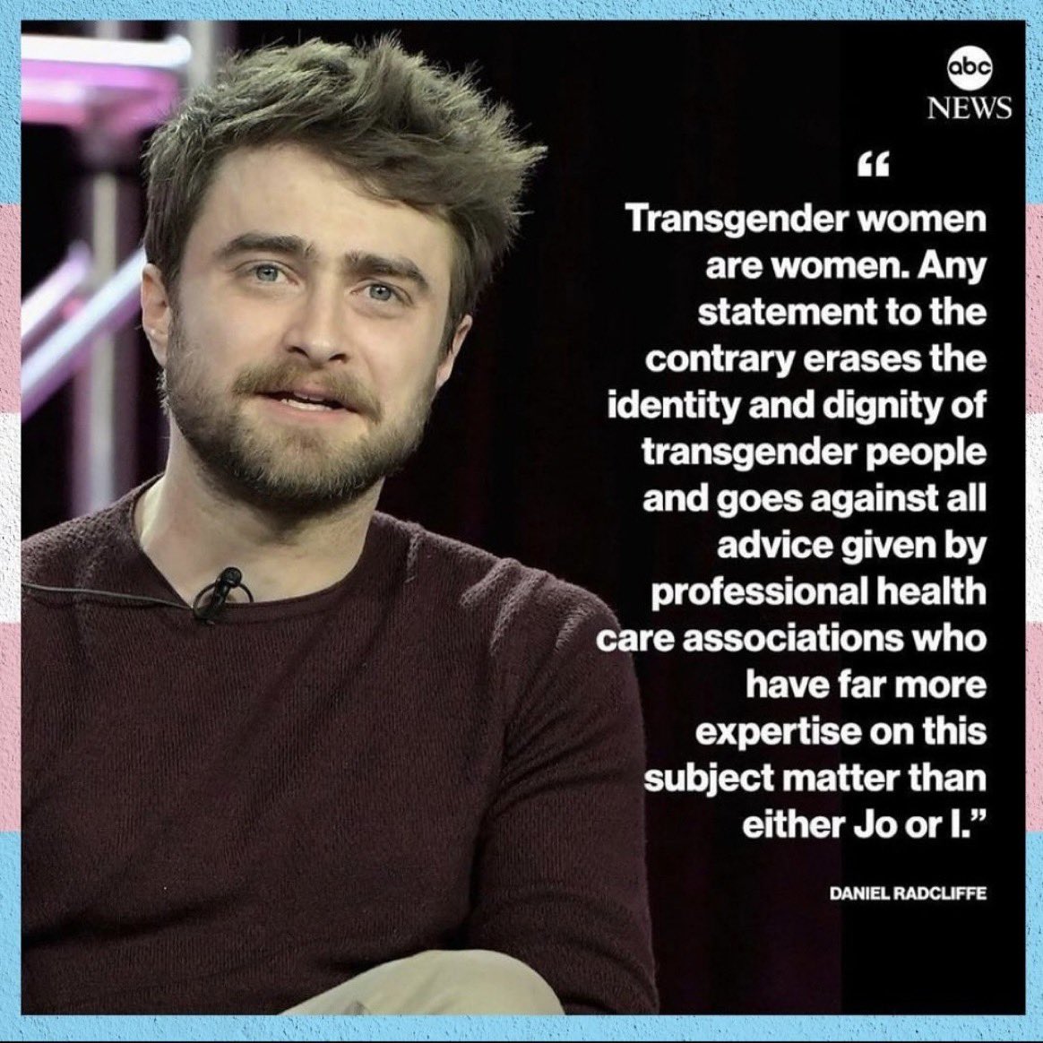 I think we should remember that this actor did say this. This absurd virtue signalling nonsense gibberish claiming men are women. Well Daniel, they aren’t. If a thousand “experts” advised me to call a man a woman - I wouldn’t, because it is a lie.