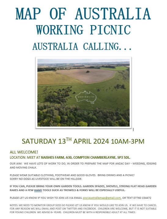 Details of our next working picnic tomorrow.