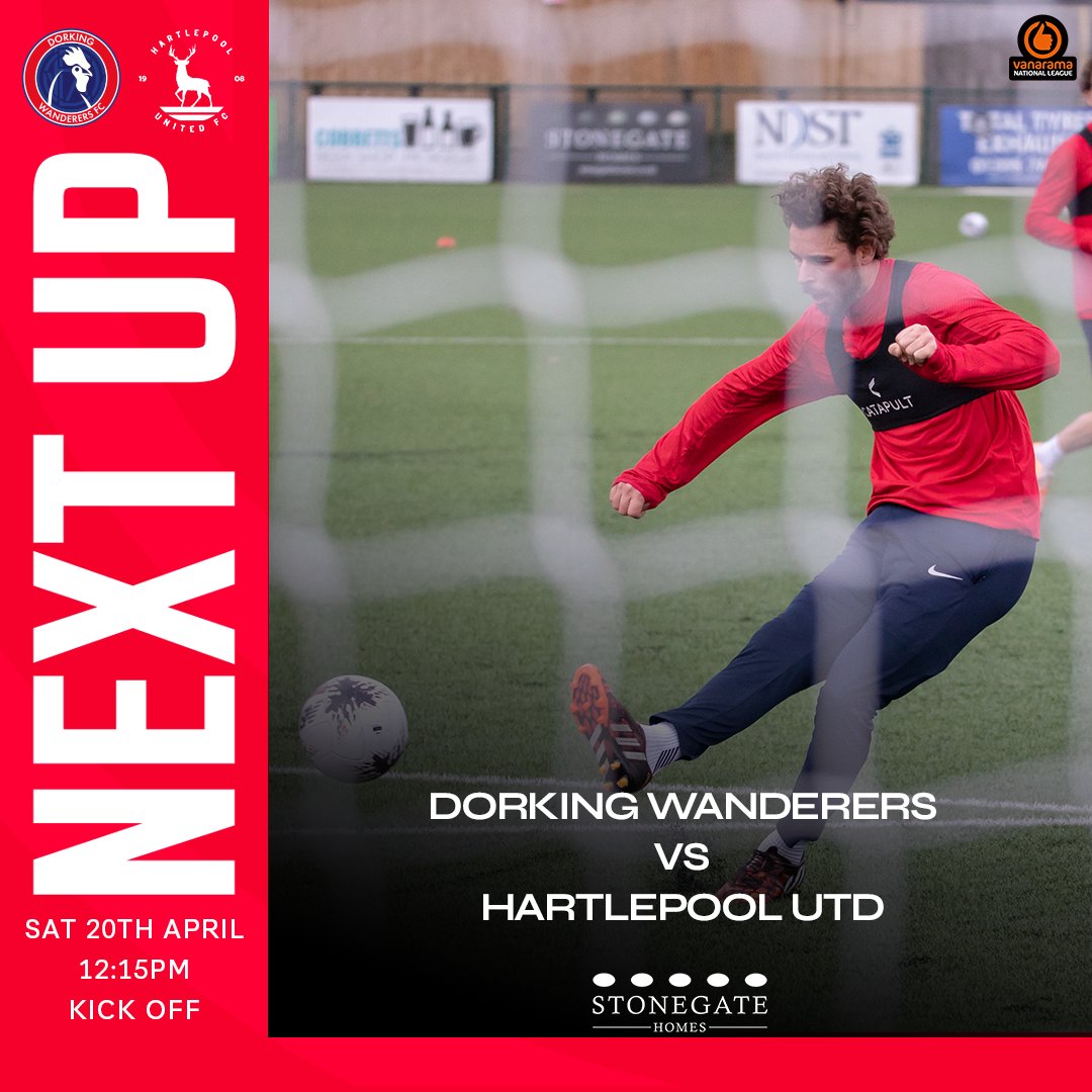ONE FINAL MATCH OF THE SEASON 🫡 Join us for one final match of the season at Meadowbank Stadium on Saturday 20th April - 12:15pm kick off 👏 dorkingwanderersfc.ktckts.com/event/g23/hart… Turnstiles open from 11am - Large crowd expected book in advance 🚪