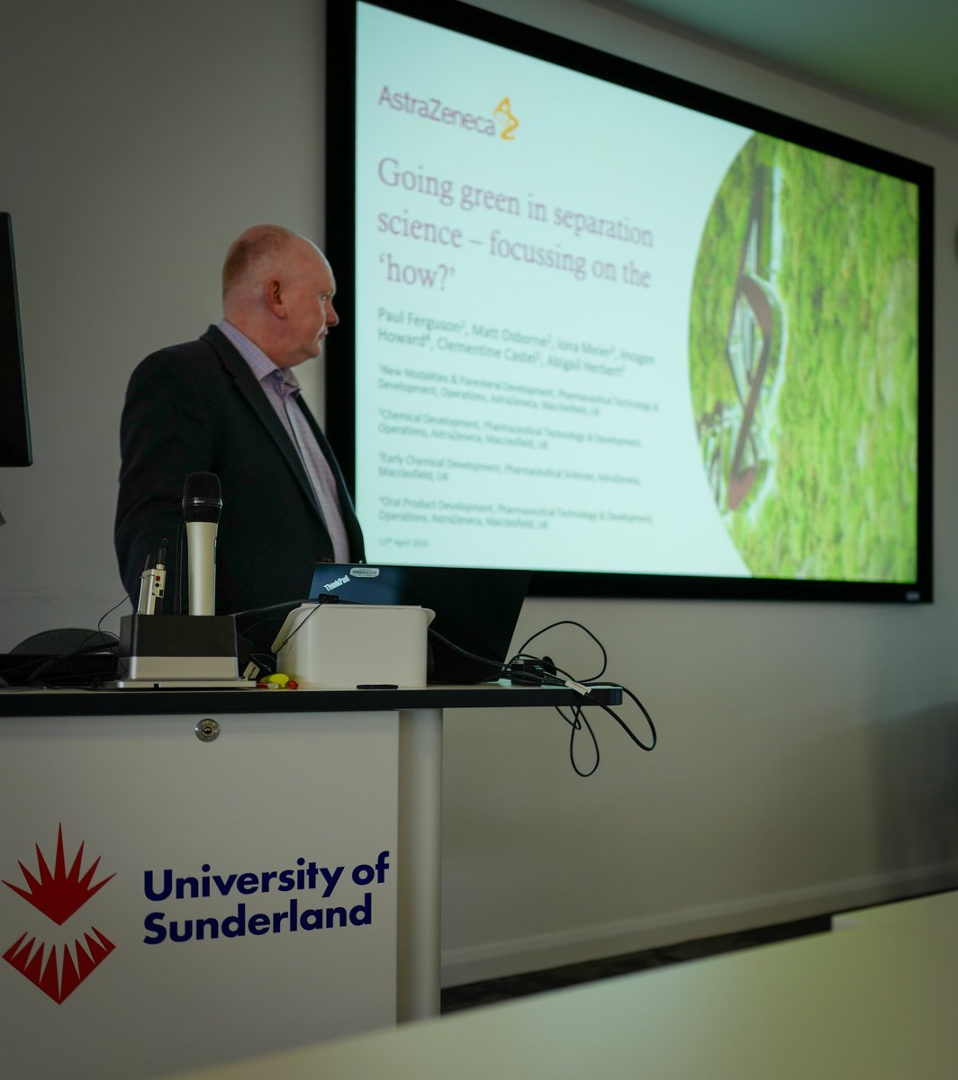 Our thanks to Paul Ferguson of @ASTRAZENECAUK for giving an excellent talk about the future of sustainability in analytical chemistry!