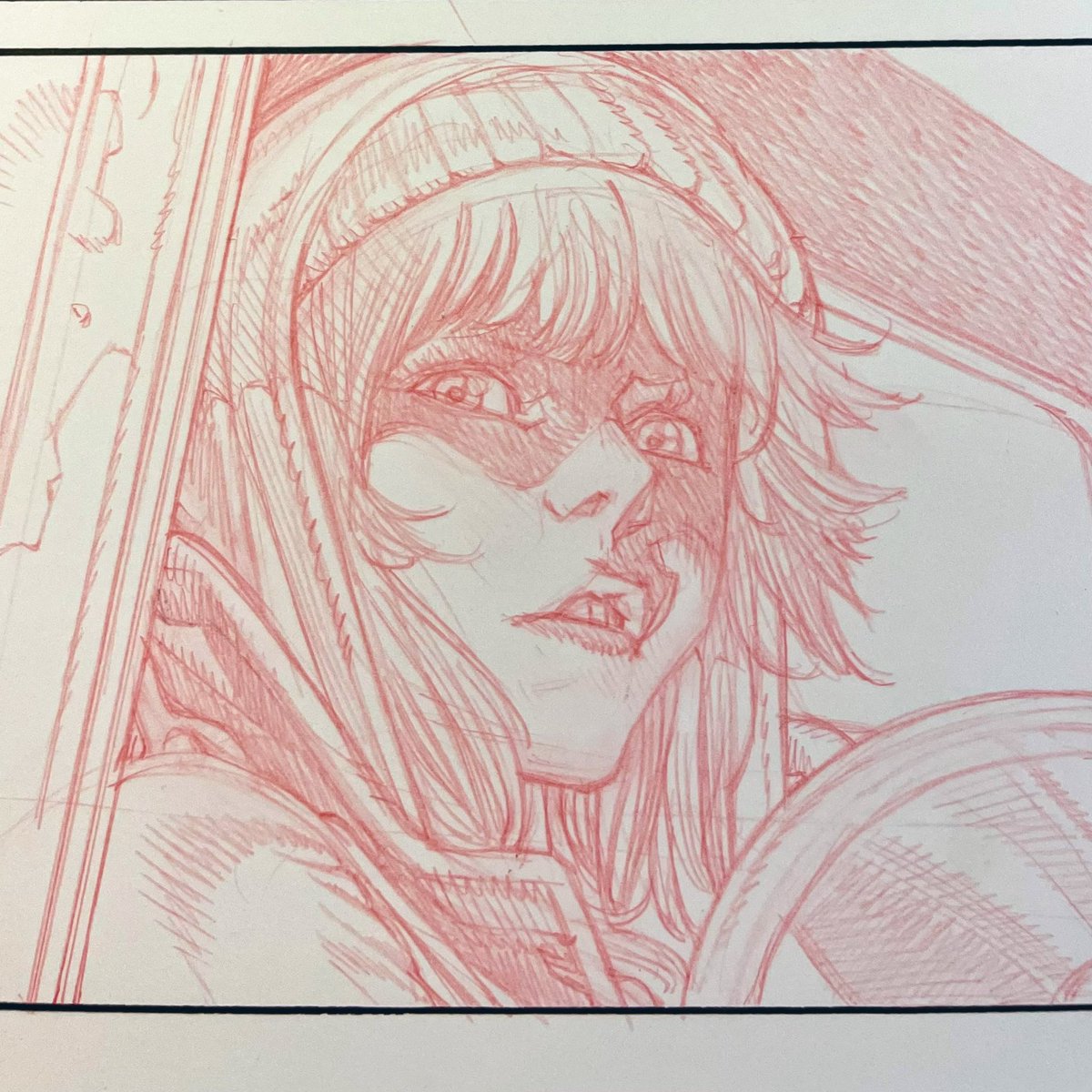 close up 
partial pencils detail 

#makingcomics #SecretProject
#process