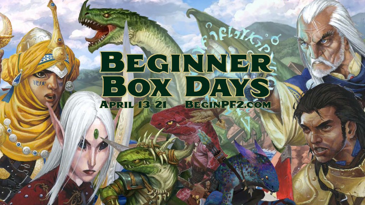 Dont forget that Beginner Box Days starts tomorrow! Sign up to play at BeginPF2.com!