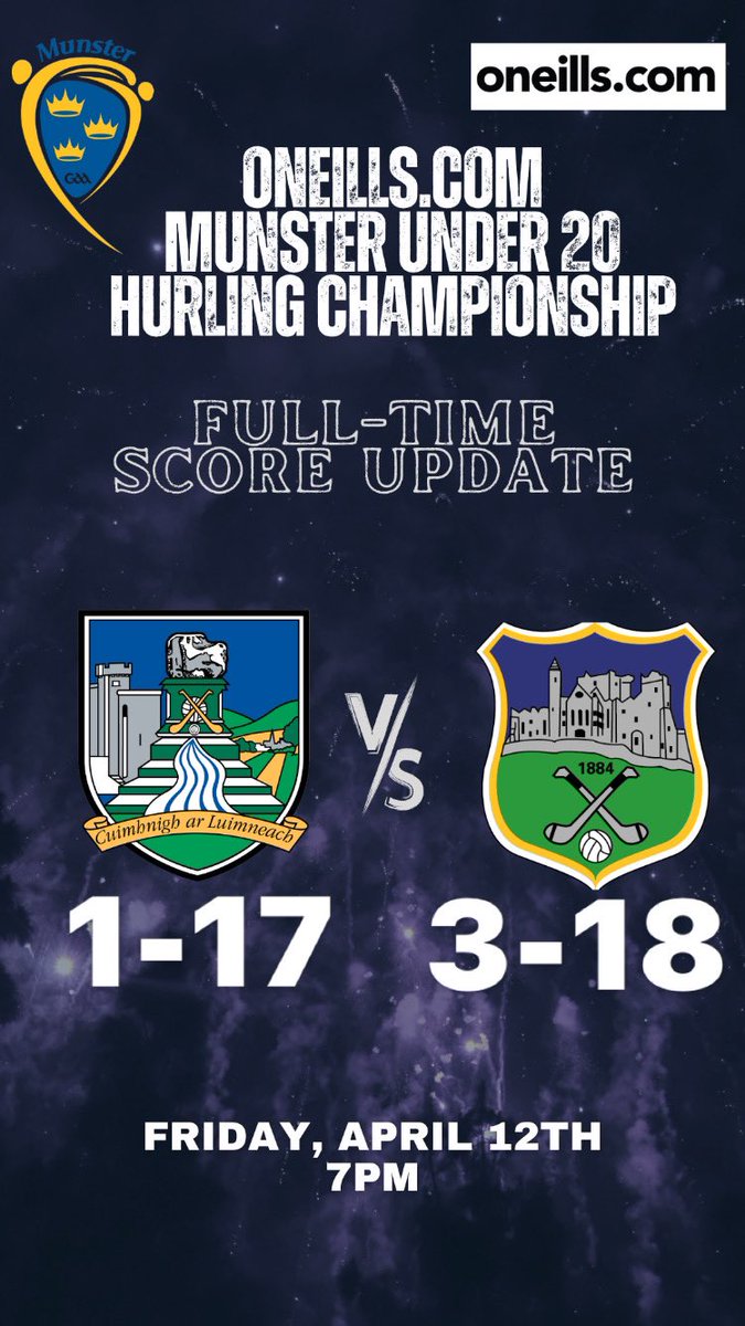 A very clinical performance from Tipperary this evening to secure a well deserved victory.