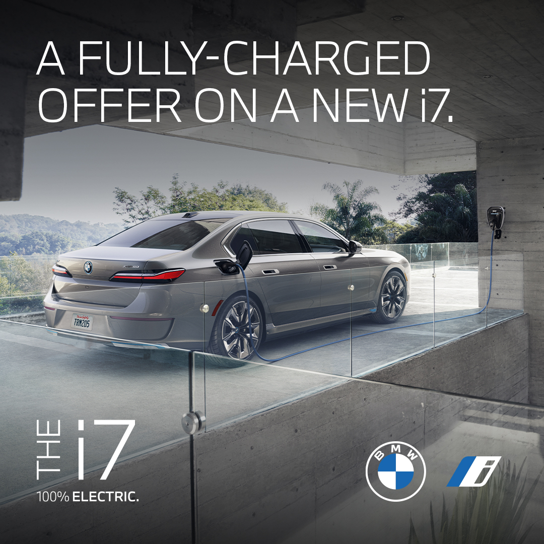 Receive a complimentary BMW Wallbox Home charger and installation credit with the purchase of a new #BMW #i7 – up to $2,600 in total value – now through 4/30.

Find the #FieldsBMW location nearest you & to learn more: fieldsbmw.com (or click/tap the link in our bio).