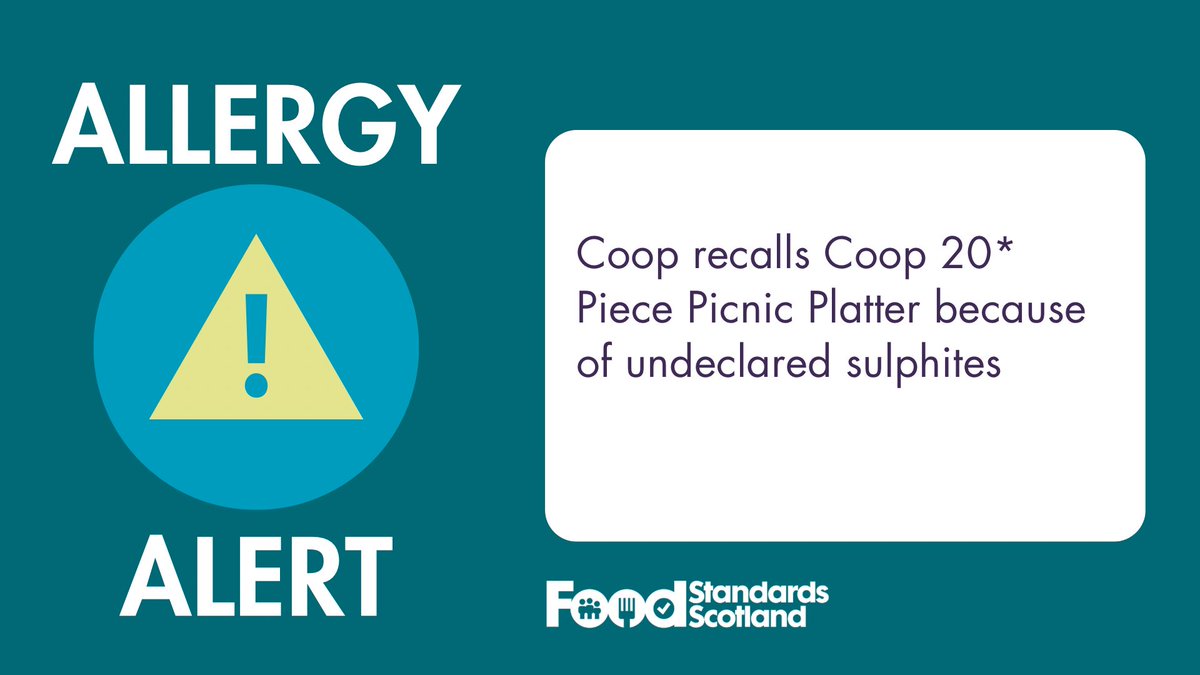 Coop recalls Coop 20* Piece Picnic Platter because of undeclared sulphites. Access the full alert: bit.ly/3vTtxED #AllergyAlert