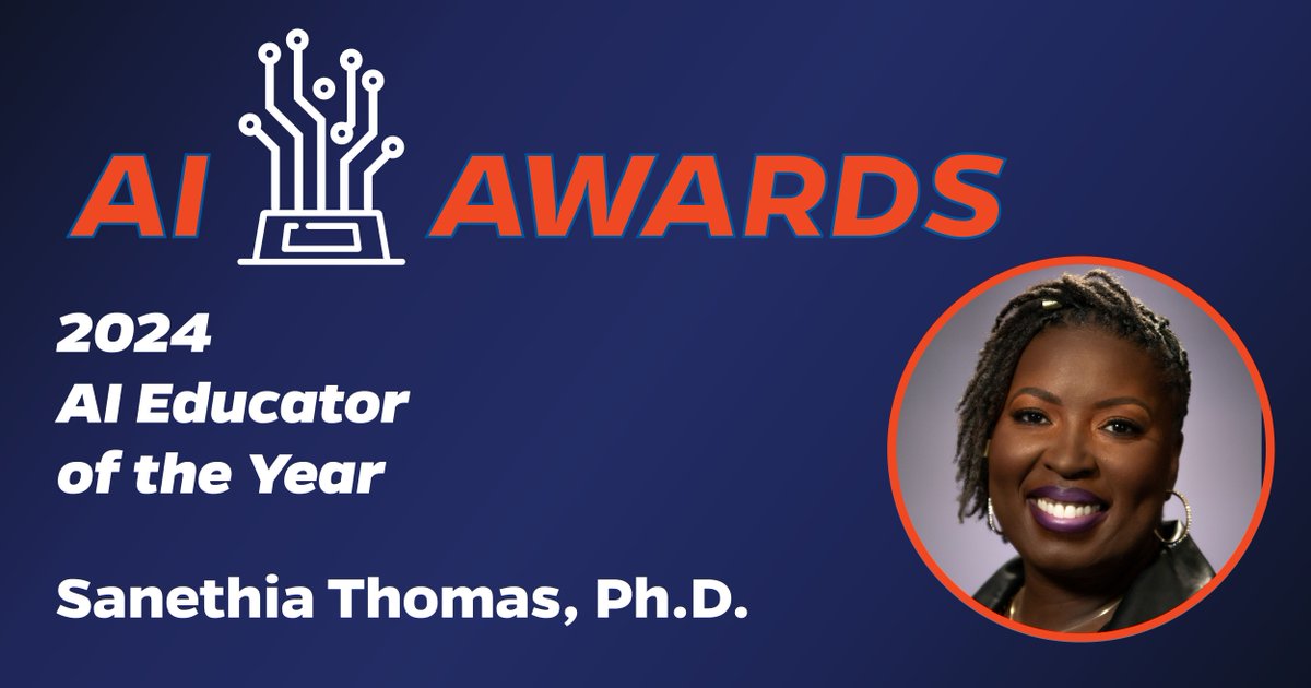 Exciting news! This year, we partnered with AI^2 and CITT to present the first-ever AI Awards. We're thrilled to announce our AI Educators of the Year winners: Dr. Sanethia Thomas and Diego Alvarado! Congratulations to them both! #AIAwards #Congratulations @UF_Eng_Ed @UFCISE