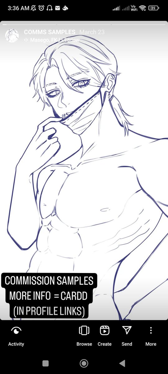 Okay, but why is my comms sample on Instagram kinda sus than my other platform advertising...😭😭😭😭 (HE IS NOT NAKED, I ONLY DREW HIS ABS THAT DOESN'T EXIST IN THE GAME) #Commission #art #artmoots #IDV #aesopcarl