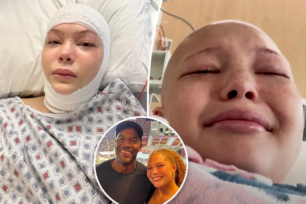 Michael Strahan’s daughter Isabella sobs as she reveals she underwent 3rd craniotomy amid brain cancer battle trib.al/5QUNY5S