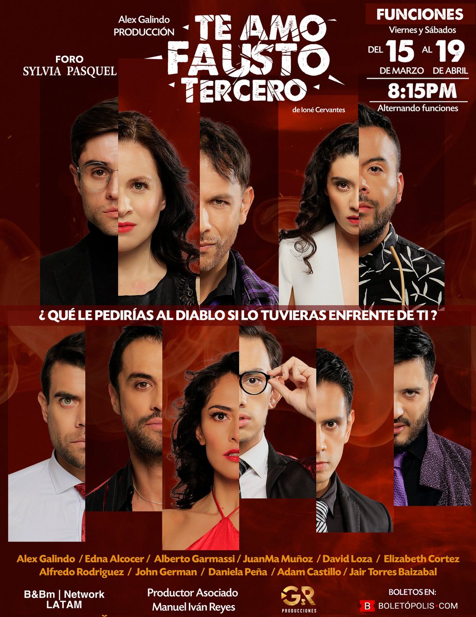 🎟 teamofaustotercero.boletopolis.com Último fin de semana ! Nos vemos en el teatro 🎭