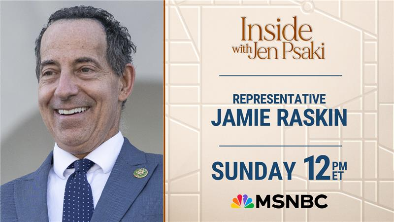 Joining @jrpsaki Sunday at 12pm ET: @RepRaskin