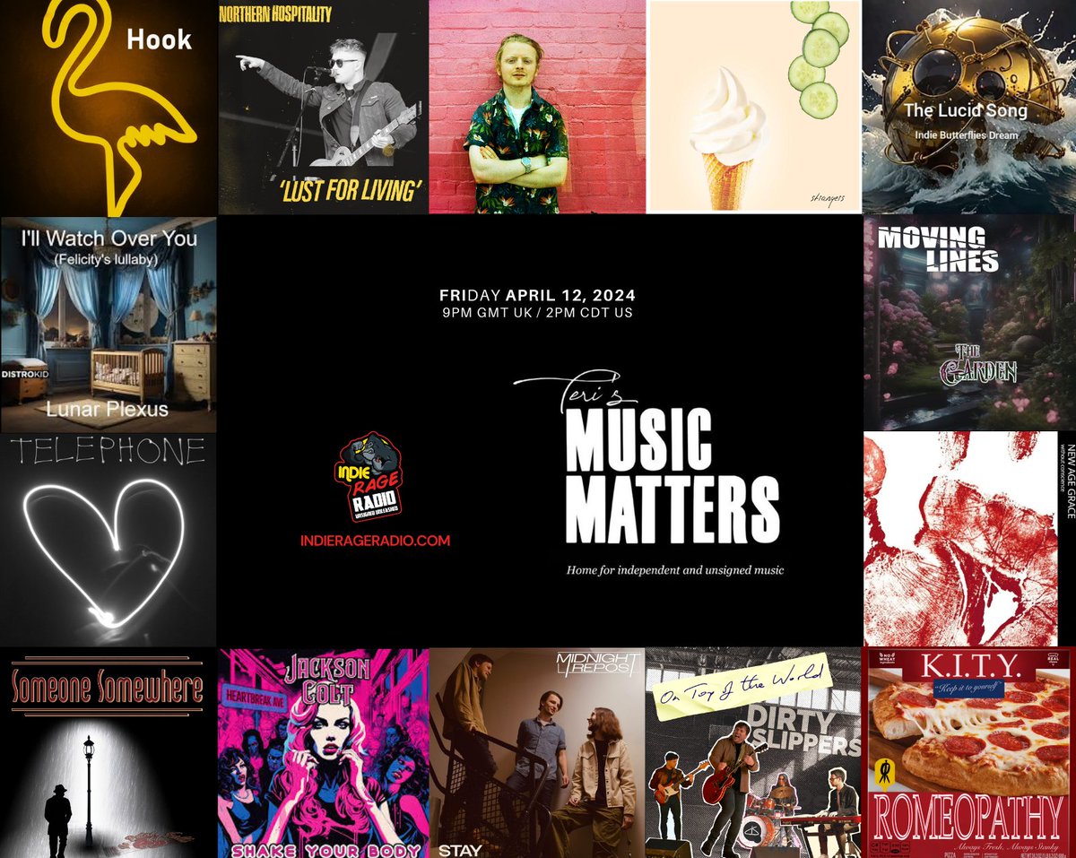 Today 9pmUK 3pmCentral(US) +everywhere @IndieRageRadio #MusicMatters 🔊indierageradio.com Listen to the fantastic new music from #Mayfire @NewAgeGrace1 @FallsPetal #JacksonColt #MidnightRepost @dirtyslippers @Romeopathy_ +more Enjoy! Info:facebook.com/MusicMattersWi…