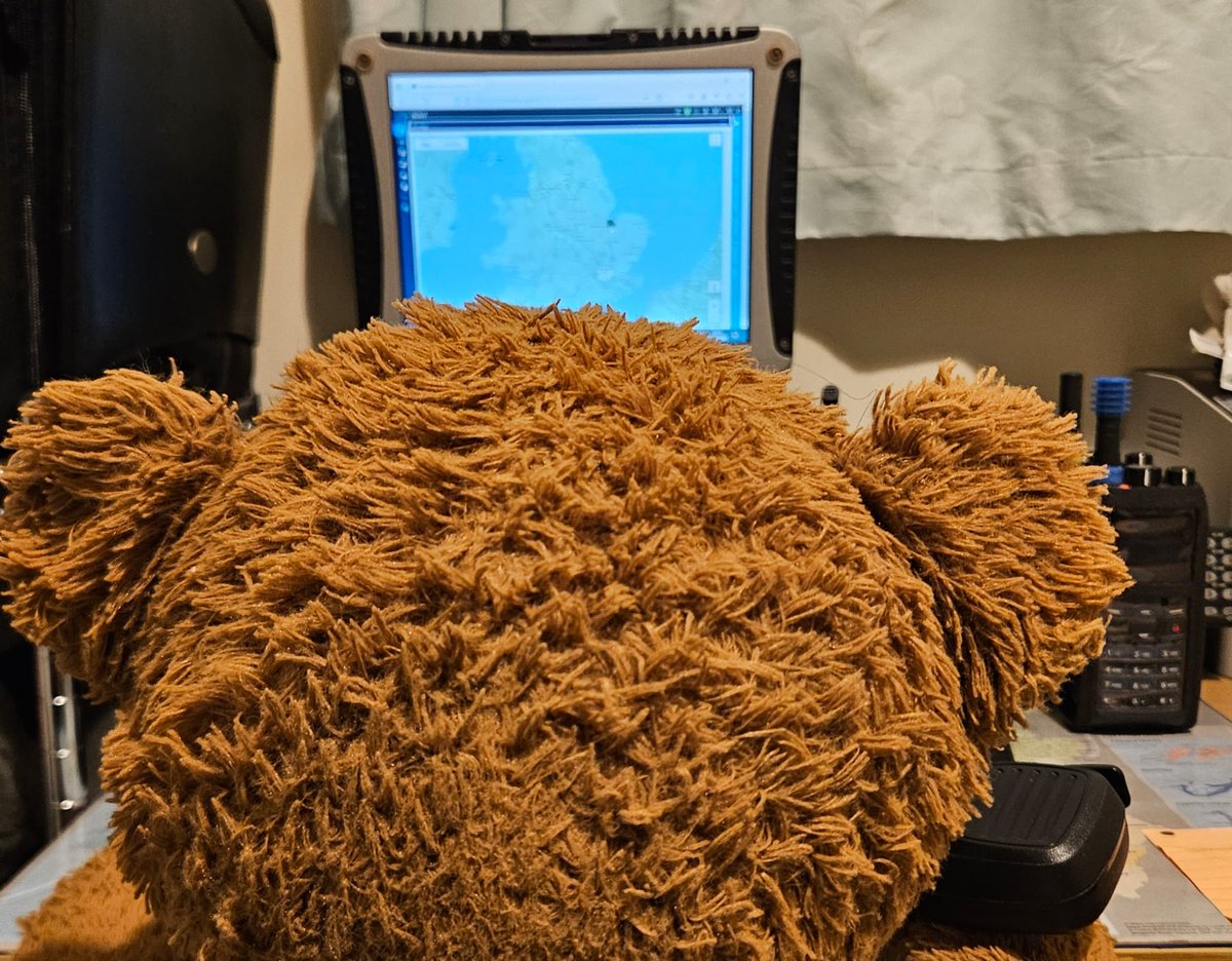 Happily sat relaxing in front of #CAD to monitor the system and help keep #TeamBD safe out there! #bearswithjobs  #equipmentofficer #radio #neveroffduty #StaySafe