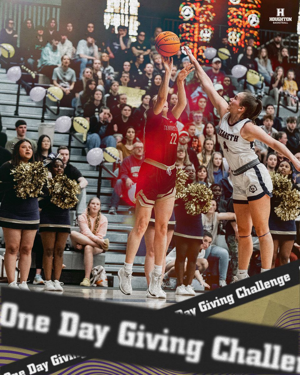 The ONE DAY GIVING CHALLENGE is available all day until midnight!!! Let’s get Houghton University to 1883 donors! 
.
We truly appreciate everyone who has given directly to women’s basketball today 💜
.
Link to donate is in our bio
.
#GoHighlanders 🦁🏀