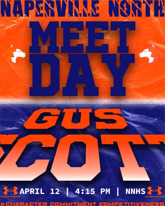 🔥MEET DAY🔥 The Naperville North Huskies host the annual Gus Scott Invitational! Open 1600m: 4:15 Field Events: 4:30 Running Finals: 5:15 Live Results: live.athletic.net/meets/34185 #CCC 🔵🟠🐺🔵🟠