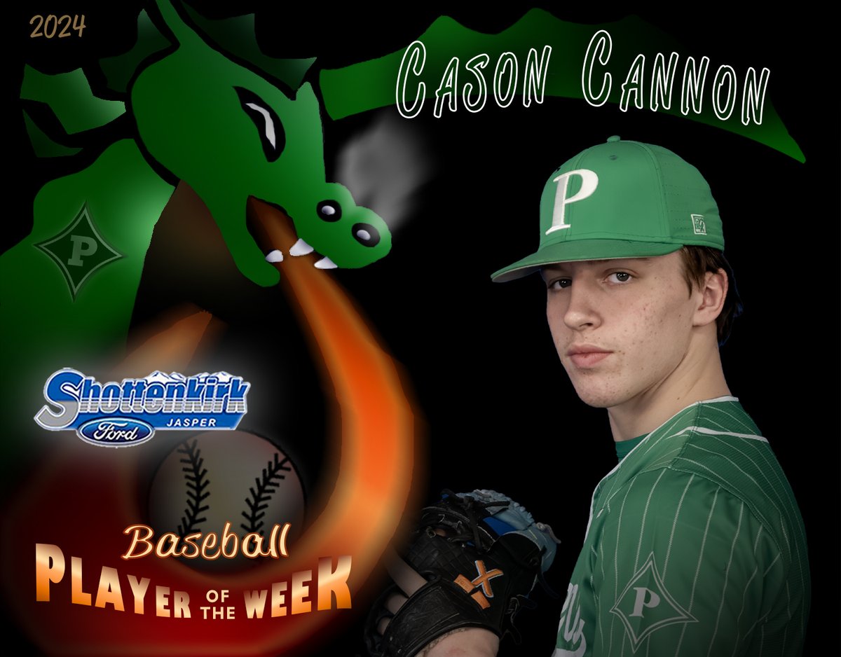 Congratulations to Cason Cannon for being <a href="/ShottenkirkFord/">Shottenkirk Ford</a> <a href="/PHSbaseballGA/">Pickens Baseball</a> Player of the Week!💚 ⚾💚
