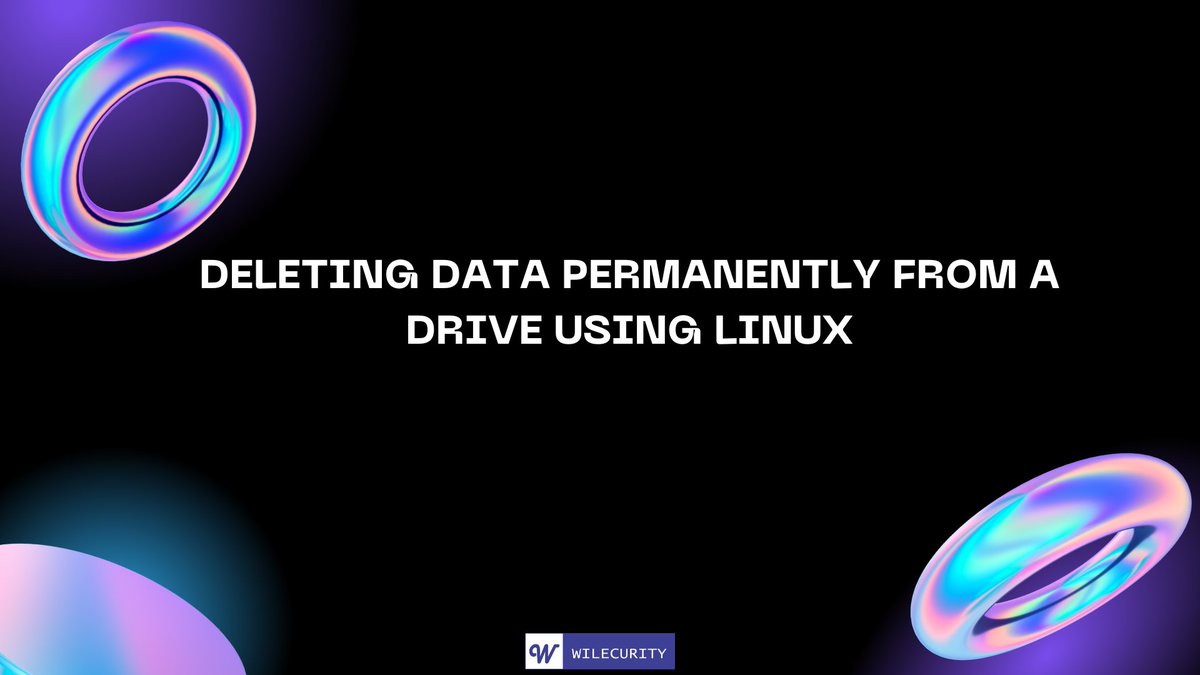 DELETING DATA PERMANENTLY FROM A DRIVE USING LINUX 👇 

youtu.be/xt7_MfBHx9A

#forensics #hacking #ethicalhacking #cybersecurity #wilecurity