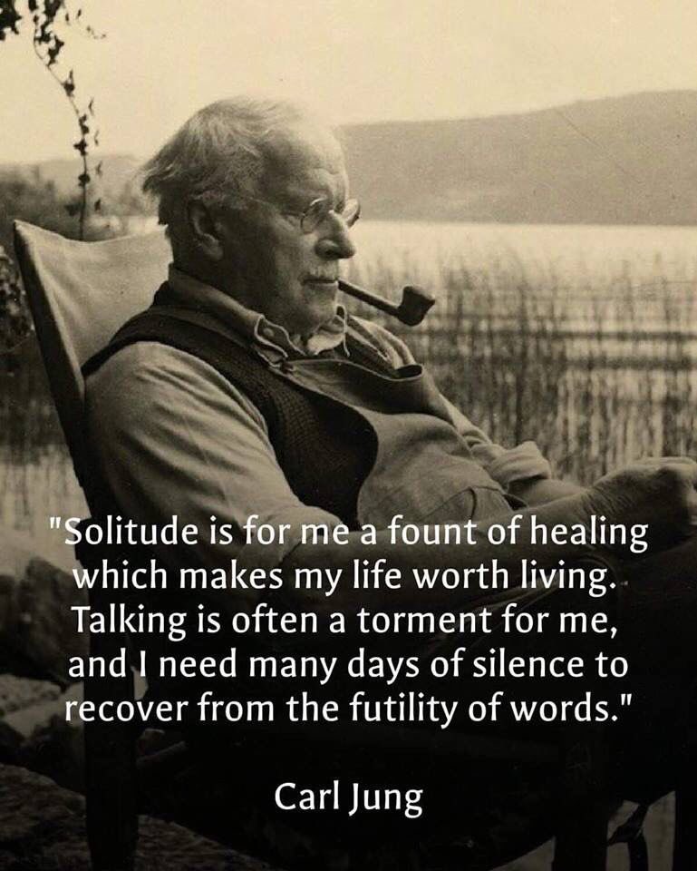 Solitude is for me a fount of healing..