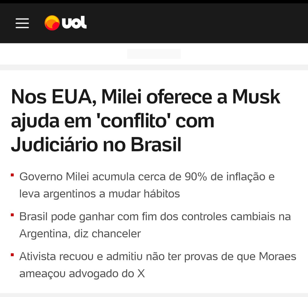 Pera .... Um Argentino em solo americano ofereceu a um bilionário não brasileiro, ajuda contra conflitos no judiciário do Brasil? Isso faz sentido em algum lugar do mundo ? De verdade..
